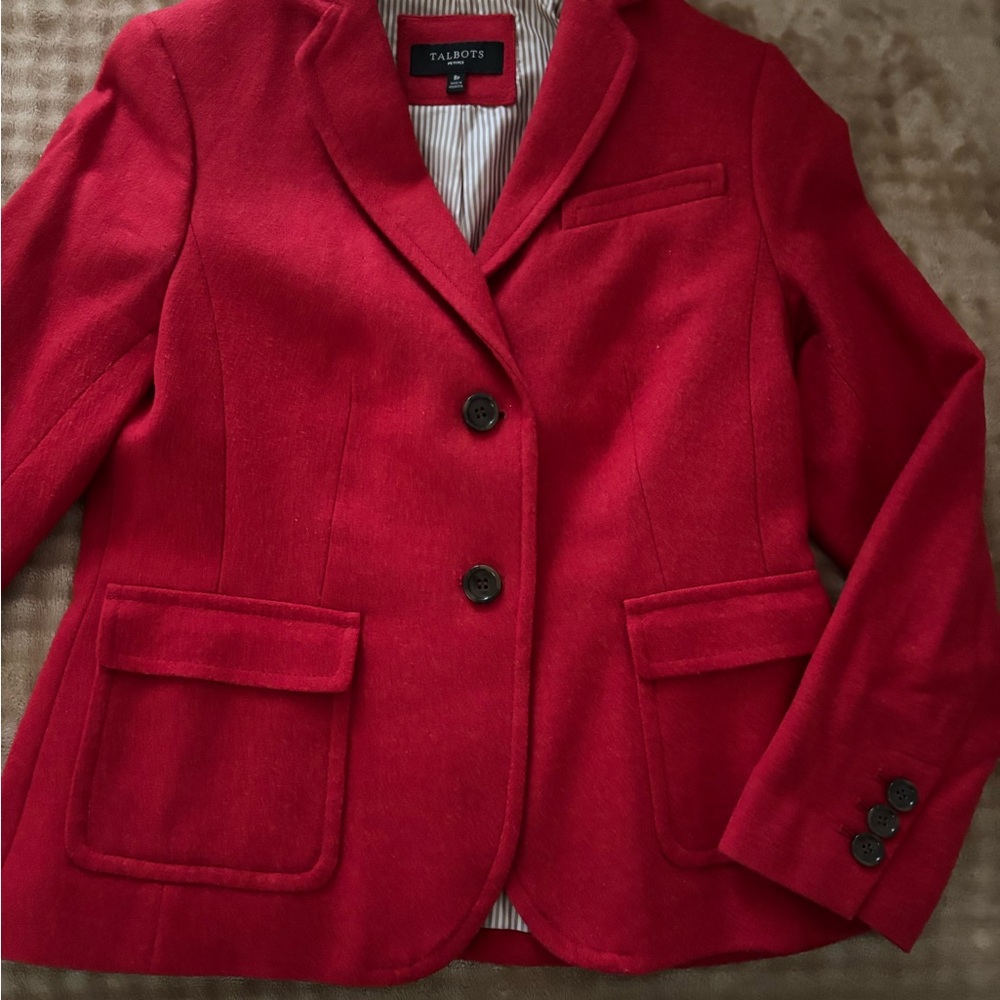 Talbots Women's Vibrant Red Blazer